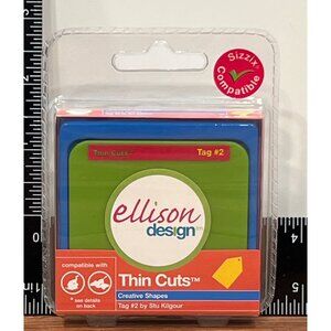 HTF Sizzix 22228 Ellison Design Thin Cuts Creative Shapes Tag #2 By Stu Kilgour